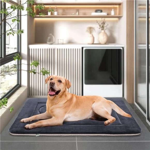 Dog Bed Soft Dog Crate Pad Mat for Medium/Large Dogs 36 in Non-Slip Bottom - Picture 7 of 8